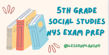 Preview of 5th Grade Social Studies NYS Exam Test Prep Review Quiz Packet