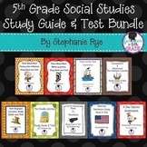 5th Grade Social Studies Study Guides & Tests Bundle