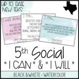 5th Grade Social Studies TEKS  - "I Can" Statements / "I W