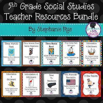 Preview of 5th Grade Social Studies Teacher Resources - Social Studies Curriculum Bundle
