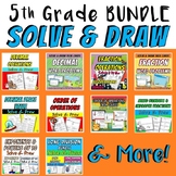 5th Grade Solve & Draw Math Bundle