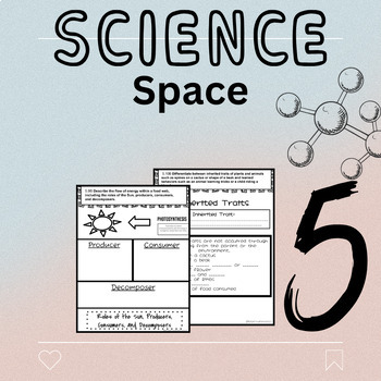 Preview of 5th Grade Space STAAR 5.8 Worksheet/Assessment Bundle