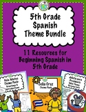 5th Grade Spanish Theme Pack Bundle
