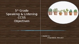 5th Grade Speaking and Listening CCSS Objectives