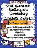 5th Grade Spelling and Vocabulary Common Core Complete Program