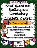 5th Grade Spelling and Vocabulary Complete Program Common 