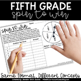 5th Grade Spin to Win - Math Center - Independent Practice