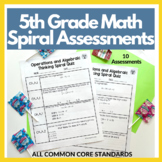 5th Grade Spiral Assessments Entire Year BUNDLE ALL Standa