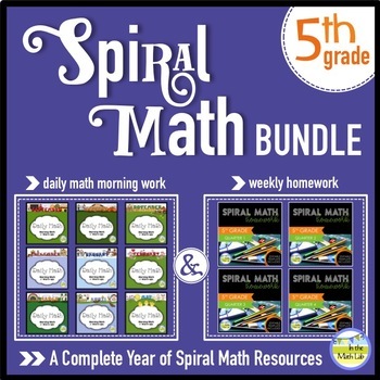 Preview of 5th Grade Spiral Math MEGA BUNDLE