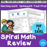 5th Grade Spiral Math Review - EASEL and Print - Distance 