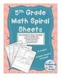 5th Grade Spiral Math Sheets