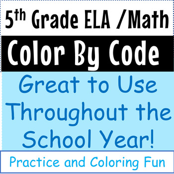 Preview of ELA Math Test Prep Review Activities 5th 6th Grade
