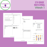 5th Grade Math Spiral Week 1
