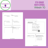 5th Grade Math Spiral Week 10