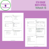 5th Grade Math Spiral Week 8