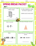5th Grade Spring Break Math Packet/Math Review