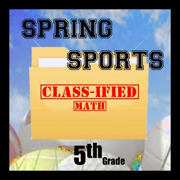 Preview of Classified Math - 5th Grade Spring Sports