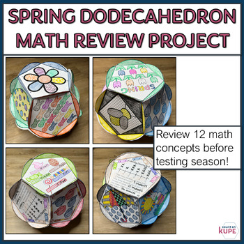 Preview of 5th Grade Spring Test Prep Review Dodecahedron 