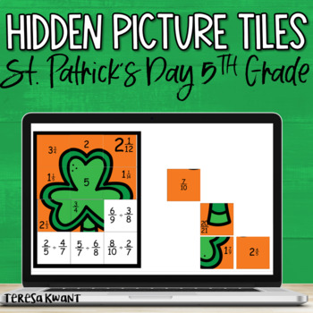 Preview of 5th Grade St. Patrick's Day Digital Math Game Multiplying & Dividing Fractions