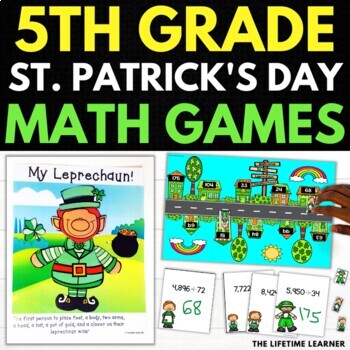 Preview of 5th Grade St. Patrick's Day Math Activities | 5th Grade Math Games