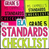 5th Grade Florida BEST Standards ELA - Standards Checklist