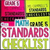 Florida BEST Standards Math - 5th Grade Standards Checklis