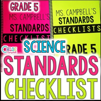 Preview of 5th Grade Standards Checklist: Science Florida Standards (NGSS)