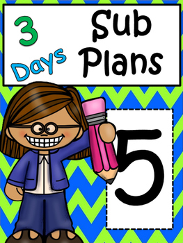 Preview of 5th Grade Substitute Plans: Reading, Math, Writing