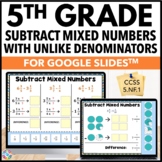 Subtracting Mixed Number Fractions with Unlike Denominator
