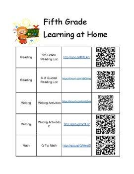 Preview of 5th Grade Summer Learning Activities