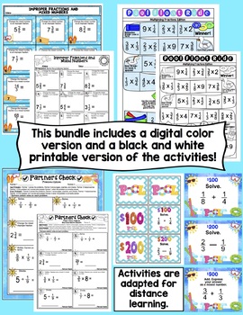 5th grade summer math digital distance learning and printable review