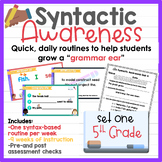 5th Grade Syntactic Awareness Routines Set 1