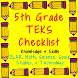 5th Grade TEKS Checklist