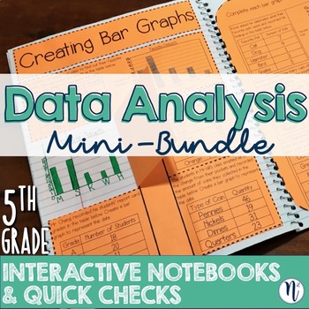 Preview of 5th Grade TEKS Data Analysis Interactive Notebook & Quick Check Mini-Bundle