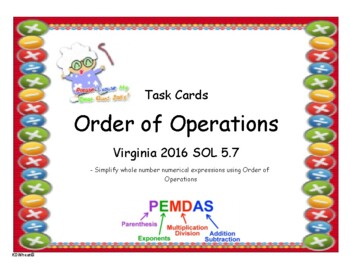 Preview of 5th Grade Task Cards for Order of Operations