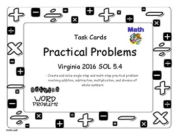 Preview of 5th Grade Task Cards for Word Problems