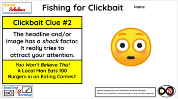 Preview of 5th Grade ELA Technology Activities - Lesson 12: Clickbait Clues