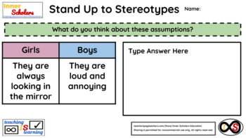 Preview of 5th Grade ELA Technology Activities - Lesson 16: Gender Stereotypes