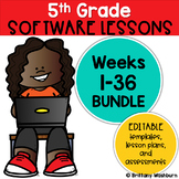 5th Grade Technology Curriculum Software Lessons Bundle