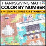 5th Grade Thanksgiving Math Activities - November Activiti