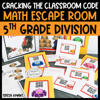 Preview of 5th Grade Thanksgiving Math Division Escape Room | Breakout Activity 