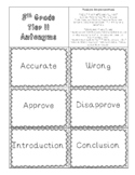 5th Grade Tier II Antonyms Task Cards