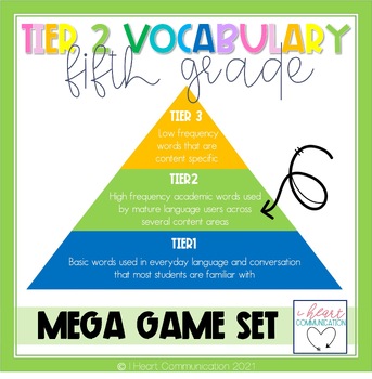 Preview of Tier Two Vocabulary Activities | Tier 2 Vocabulary Mega Game Set | 5th Grade
