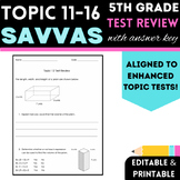 5th Grade Topic 11-16 Savvas/enVision Test Review Bundle