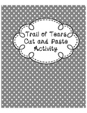 Trail of Tears Cut and Paste Activity