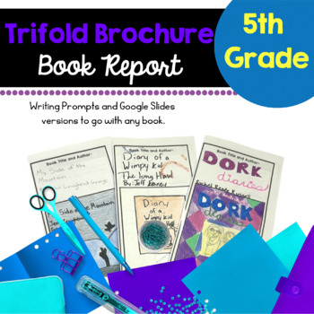 Preview of 5th Grade Trifold Brochure Book Report