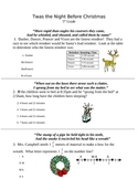 5th Grade- Twas the Night Before Christmas- Math Activity
