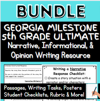 Preview of 5th Grade ULTIMATE Georgia Milestone Writing Bundle