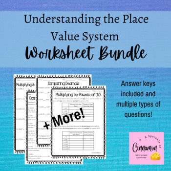 Preview of 5th Grade Understand the Place Value System Worksheets Set!
