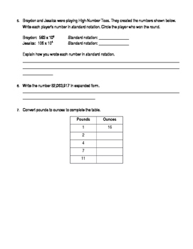 5th Grade Unit 2 Study Guide for Everyday Math 4 by Jacqueline Feathers